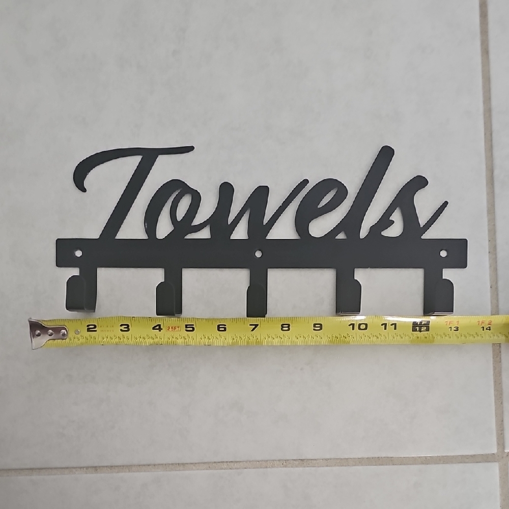 Black Metal Towel Rack